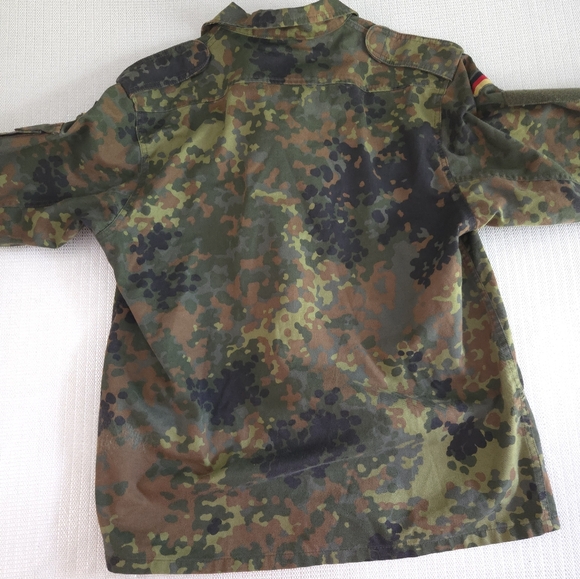 German Army Flecktarn Field Jacket 2012 Camo Combat Shirt Grn13 Bundeswehr - Picture 13 of 15